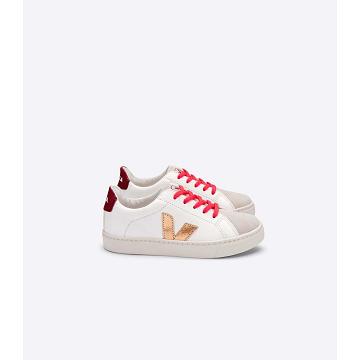 Veja ESPLAR LEATHER Tornacipő Gyerek Gold/Red/White | HU 810OKI